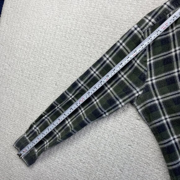 Ranch Gear Flannel Lumberjack Button Shirt Forest Green Western Men Sz M - Picture 9 of 13